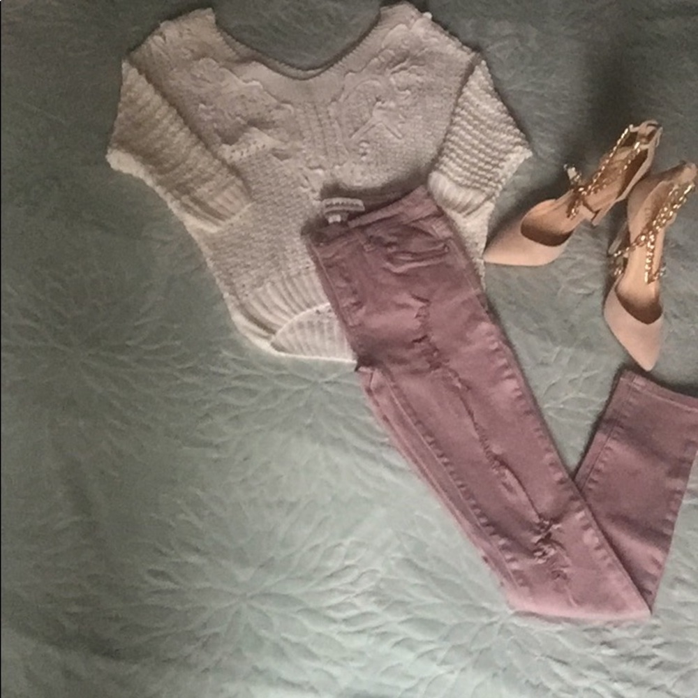 NWOT Blush pink size 1 skinny jeans